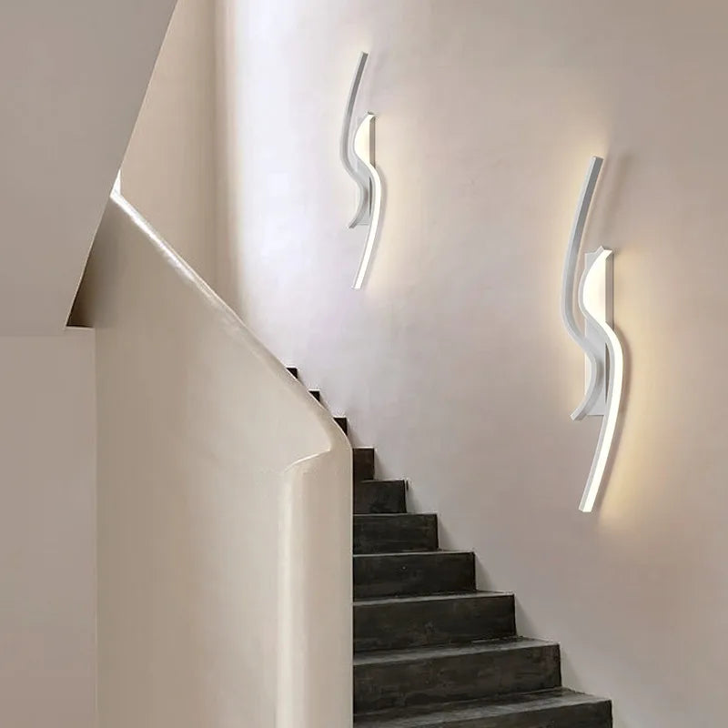 Wavecrest Blanc Luxury Aluminium Wall Scone