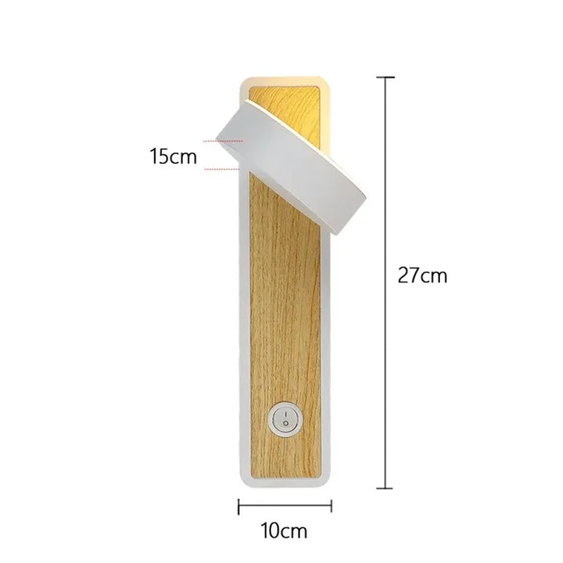 Modern LED Wall Lamps Indoor Lighting Fixture with Switch Bedside Bedroom Living Room Decoration Study Reading Wall Light Sconce